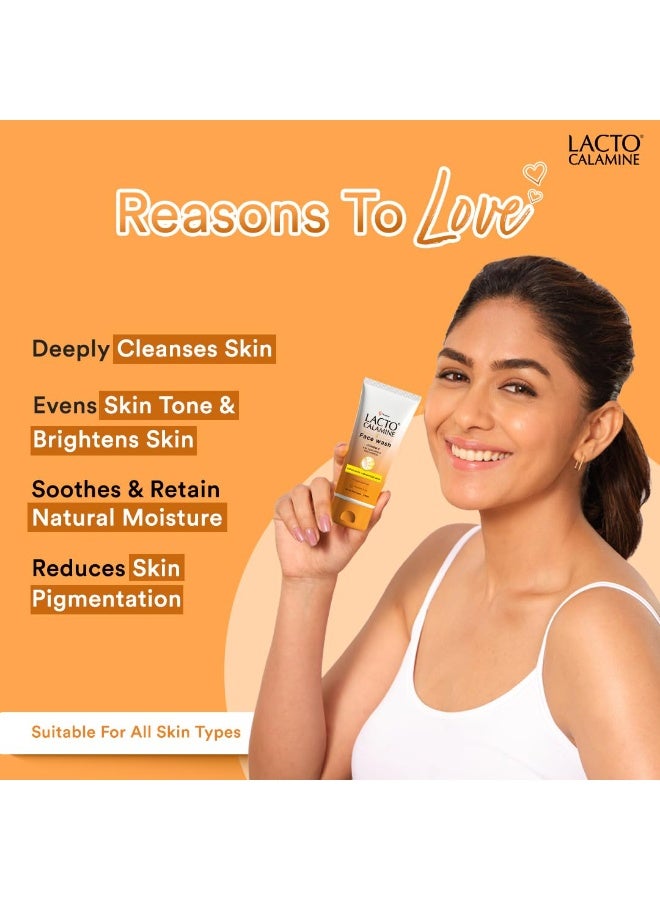 Lacto Calamine Vitamin C Face Wash | Pack of 1 x 100ml | Aloe Vera & Niacinamide Face Wash for Glowing Skin | Facewash that Exfoliates Skin & Reduces Pigmentation | No Parabens, No Sulphates - Image 4